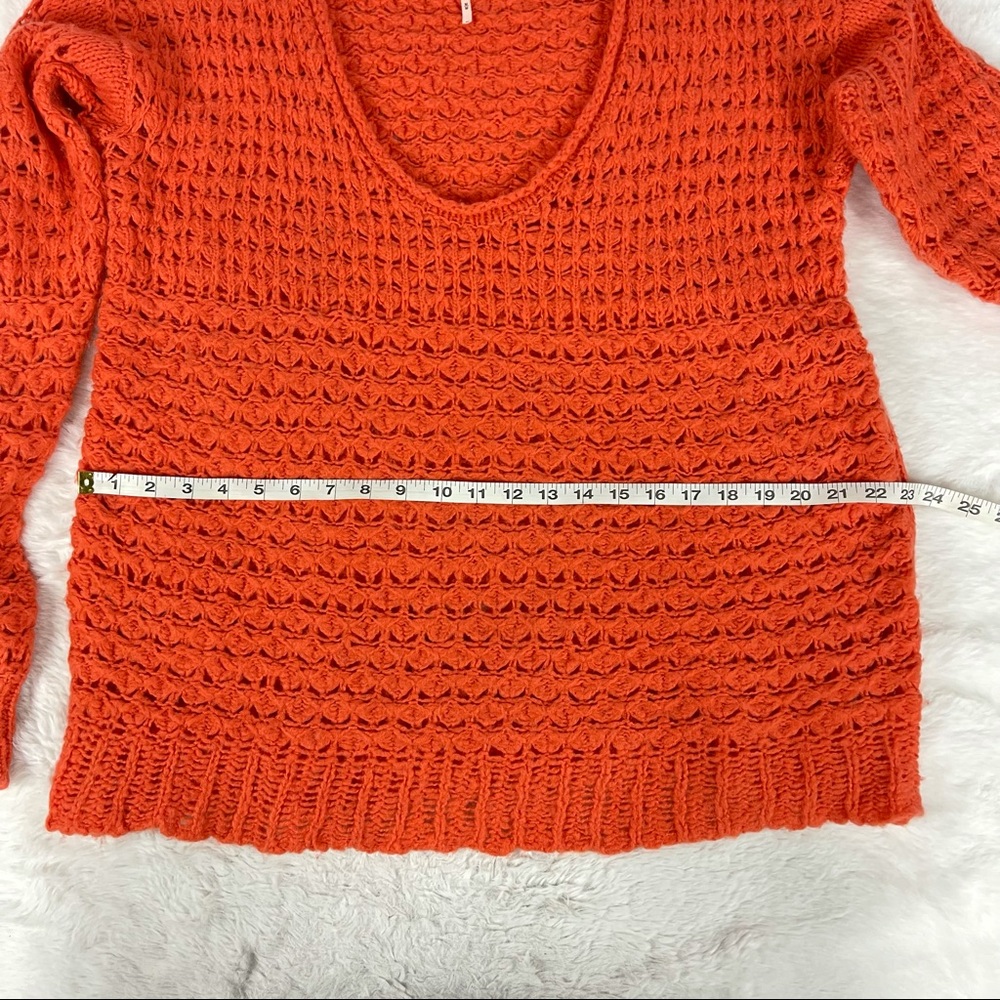 Free People Crashing Waves Red Sweater - Picture 8 of 12